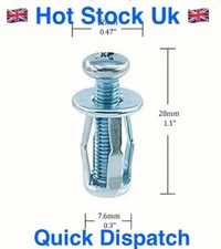 10 X JACK NUTS THREADED INSERT SCREW ANCHORS M4 X 25mm- BLIND SPIDER NUT - RIV