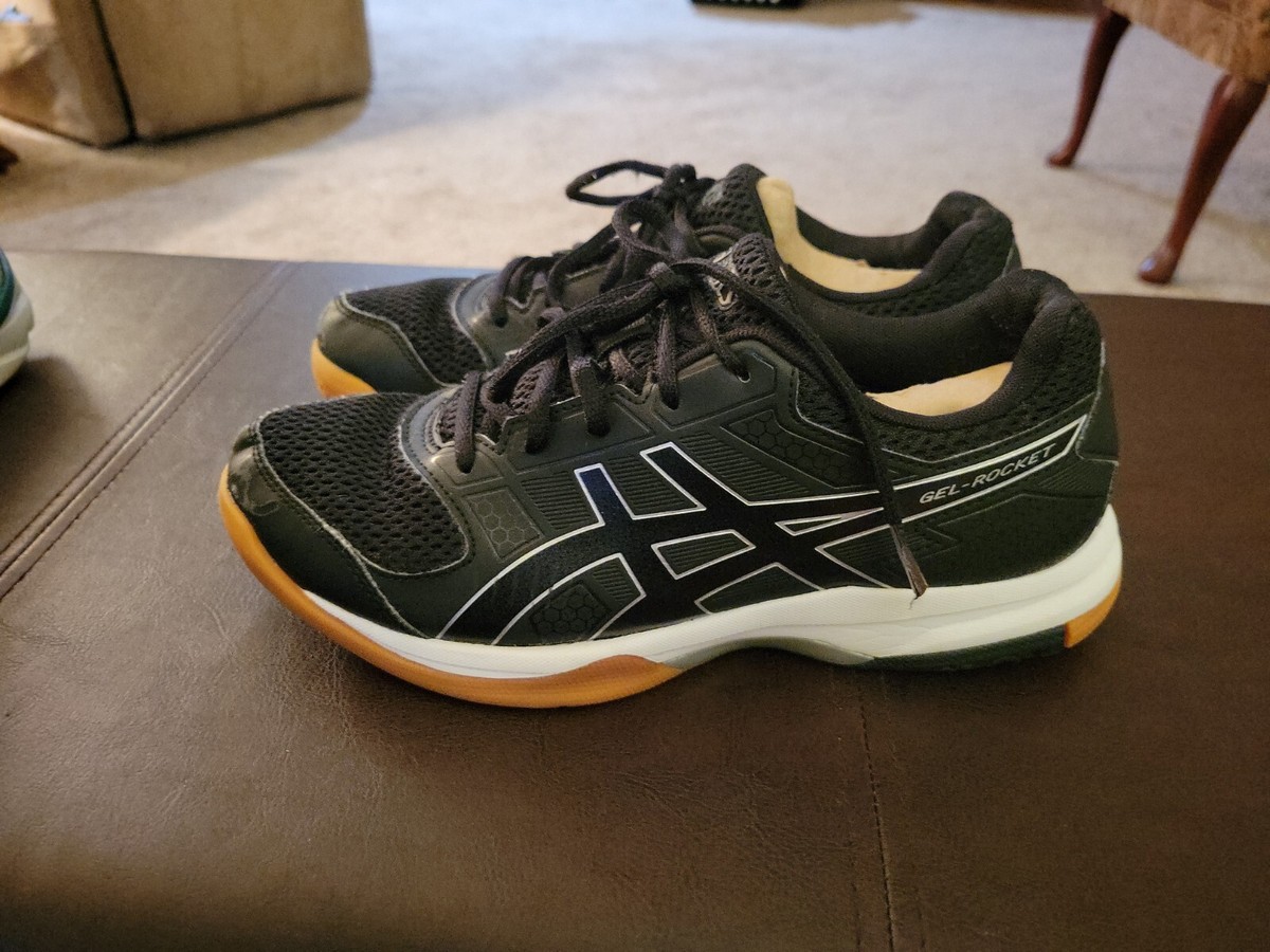 ASICS Womens Gel Rocket Athletic Volleyball Shoes Black 