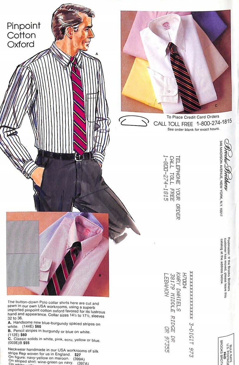 Brooks Brothers Fall 1988 Selections for Men, Women, and Boys