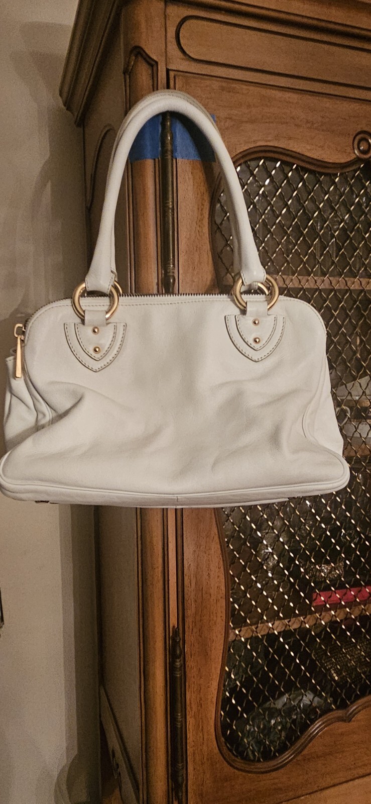 Marc Jacobs Double Sided Double Handled White Lea… - image 2