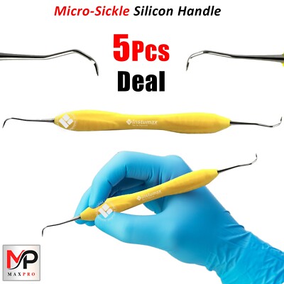 MICRO SICKLE SCALER SILICONE COATED DENTAL INSTRUMENT PERIODONTAL ERGONOMIC