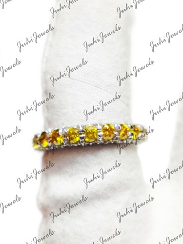 Künstlicher Diamant Ewigkeit Ehering Gelb Kanarienvogel Diamant Verlobungsring - Bild 6 von 12