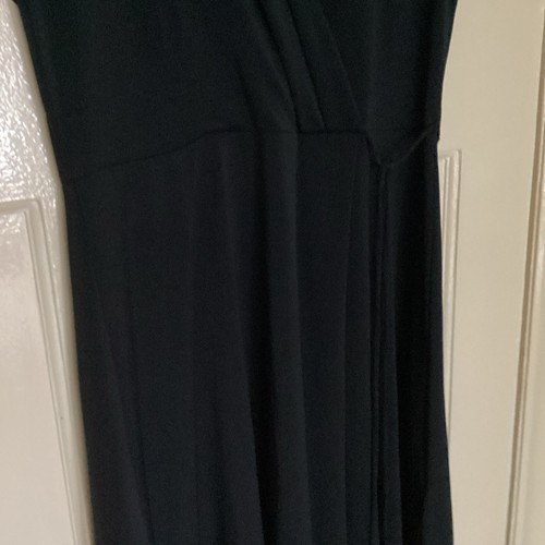 H&M Black Wrapover Cap Sleeve Dress Size M - Picture 4 of 9