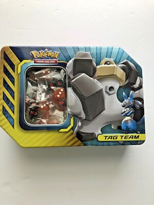 pokemon trading card game power partnership tin (Garchomp & Giratina GX) Pokemon TCG: Power Partnership Tag
