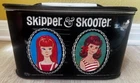 1965 Mattel SPP Skipper & Skooter Black Train Case Cameo Faces rare vintage