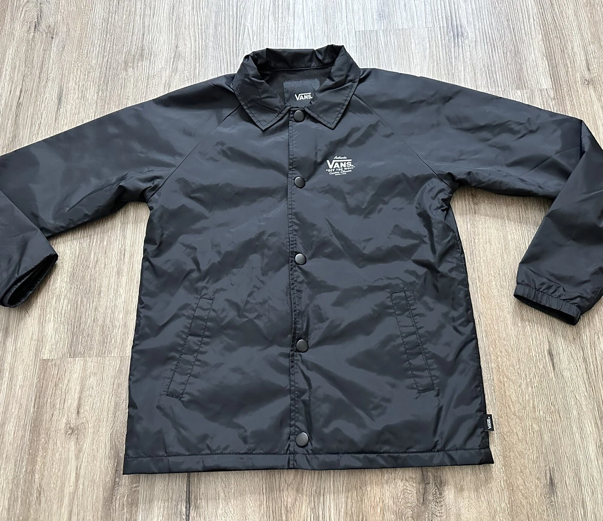 Black windbreaker best sale vans