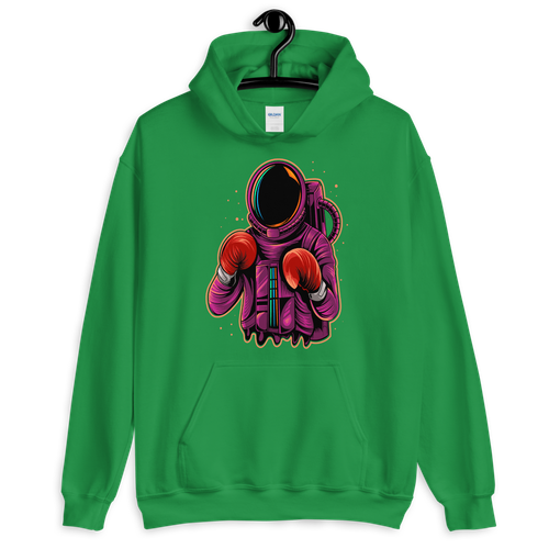Unisex Fighter Astronaut Hoodie, Funny Hooded Sweatshirt Fashion with Design - Picture 9 of 13