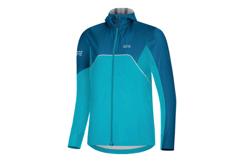 Gore Wear R7 Partial GORE-TEX INFINIUM Hooded Jacket Light Blue - M