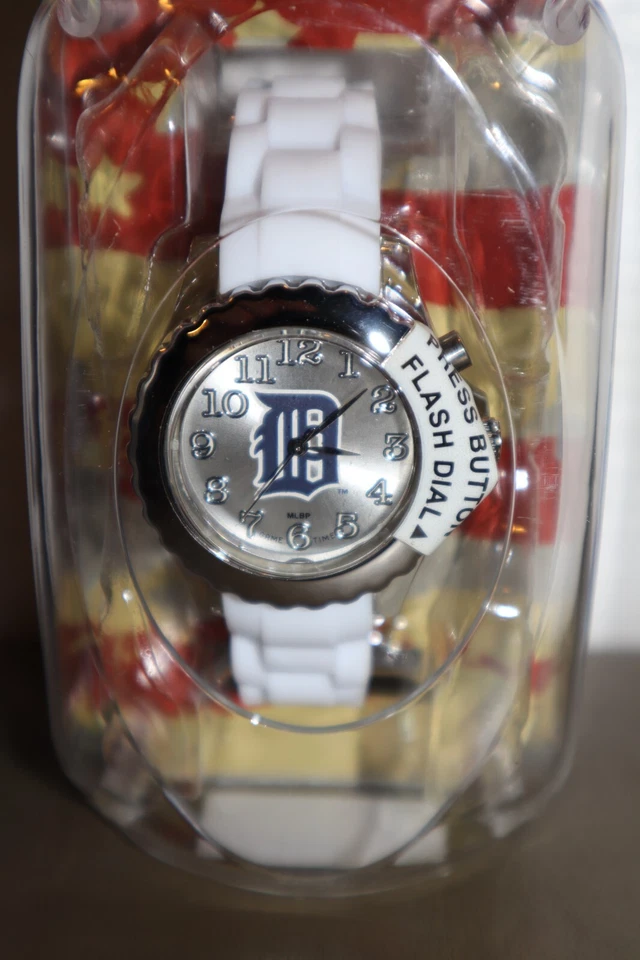 NEW - MLB Detroit Tigers Unisex White Watch Game Time Adjustable Straps - Image 2 of 4