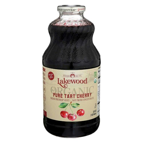 Lakewood Organic Pure Tart Cherry Juice - 32 Fluid Ounce (Pack of 6) - 第 1/3 張圖片