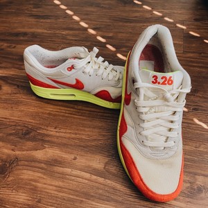 Nike Air Max 1 Premium QS Air Max Day 3.26 2014 Red Neon 665873-106 Size 11  | eBay