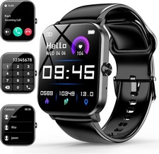 Smart Watch, 1.85" Calling, Heart Rate, Activity Tracker, Pedometer, Android iOS