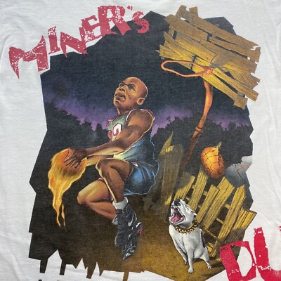 Vintage 90s Nike MIAMI HEAT Miner's Dunk Yard Rare Basketball T