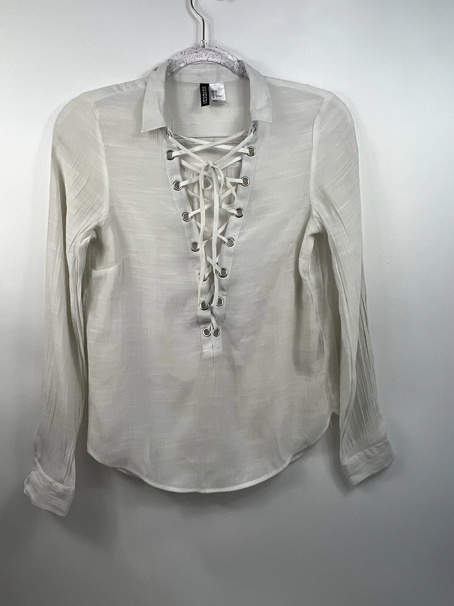 H&m divided white shirt cheap