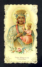 (88383) Santino merlettato image pieuse canivet holy card lace: Mad. Czenstochau