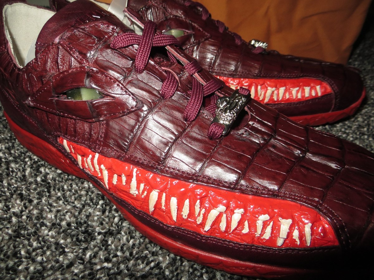 NEW Fennix Italy 3451 Hornback Alligator Crocodile Sneaker Casual