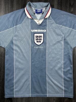 Original Authentic Umbro England 1996 Away Shirt Mens Large