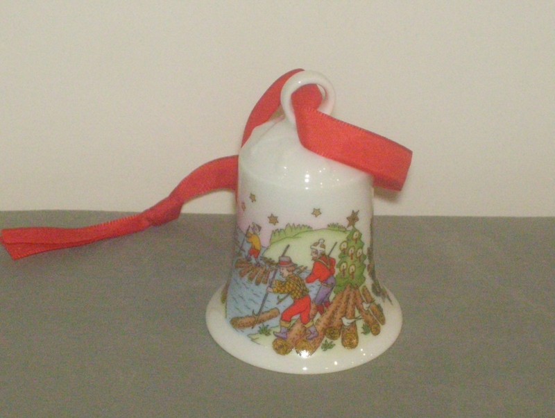 Hutschenreuther Germany Bell 1998 Annual Christmas Ornament "The Raftsman" MIB