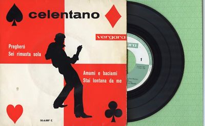 ADRIANO CELENTANO Rezare - Preghero VERGARA 35.6.007 C Press Spain 1962 EP VG+