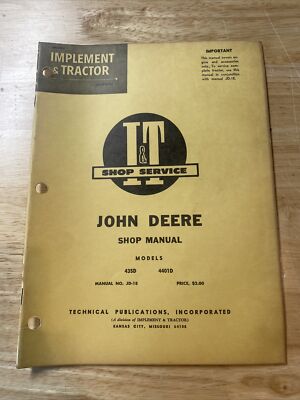 JOHN DEERE I&T SHOP MANUAL, JD-18, SERIES 435D, 440ID