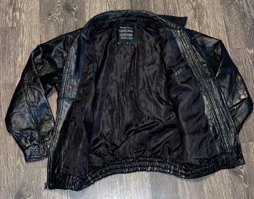 Maxam Italian Mosaic Design Genuine Top Grain Lambskin Leather Jacket Size: L - Picture 4 of 9