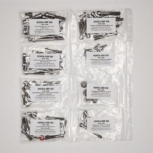 Honda XBR500 500cc Stainless SS Engine Cover Screw Bolt Kit * UK