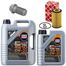 Motor&ouml;l Filter Set 0W-30 LIQUI MOLY 6 Liter + Schraube f&uuml;r Mercedes C-Klasse GLC