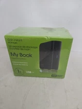 WD My Book Essential External Hard Drive 1 TB USB 3.0 & 2.0 - Sealed - Read