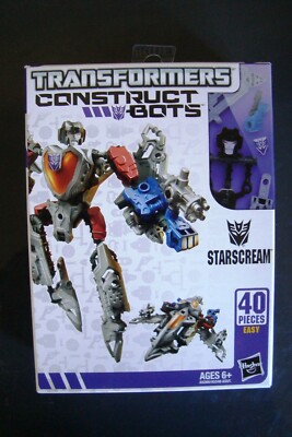 TRANSFORMERS CONSTRUCT-BOTS SCOUT CLASS DECEPTICON STARSCREAM JET HASBRO MIB