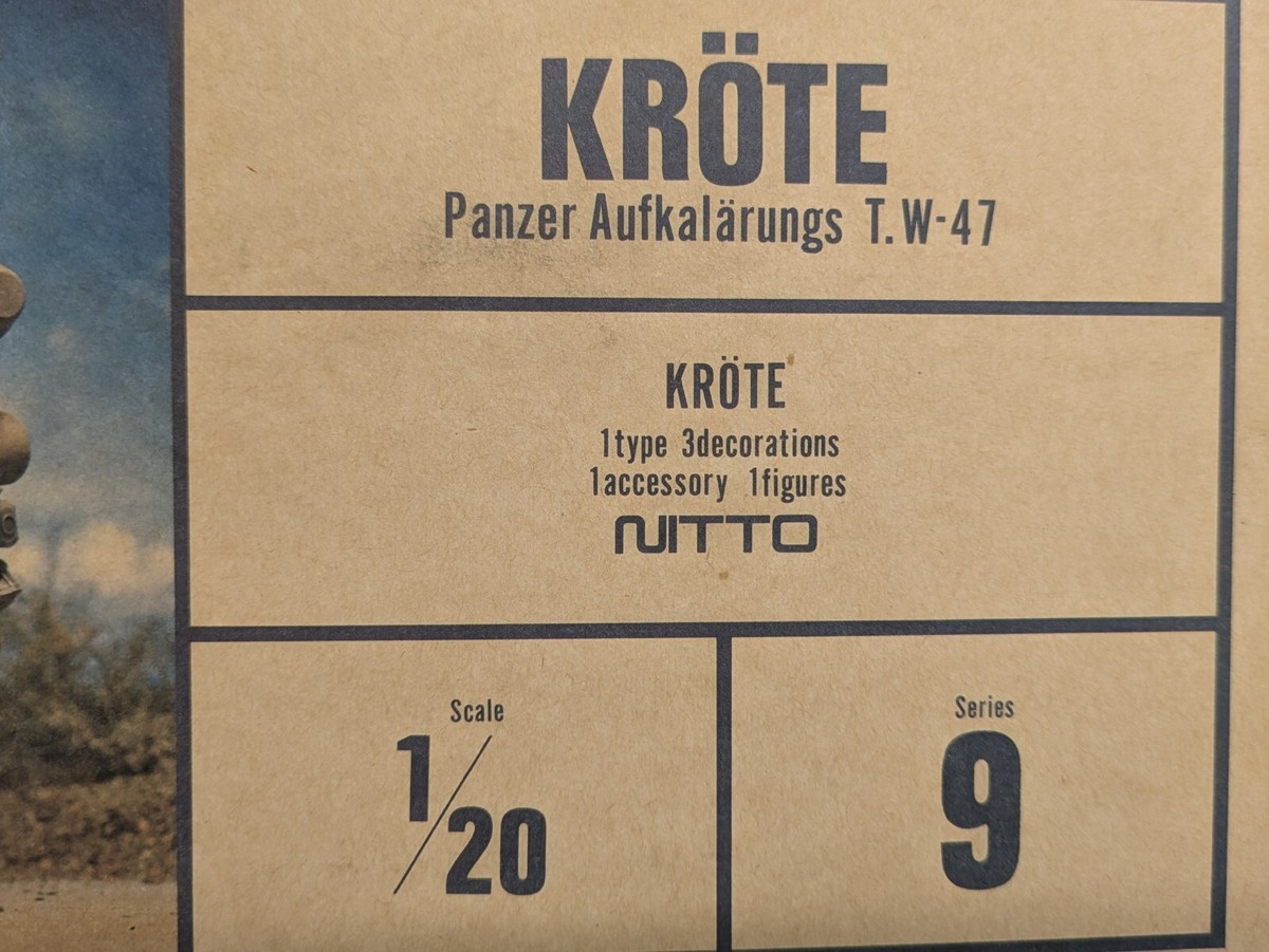 NITTO 1/20 Kit SF3D Krote Maschinen Krieger Unassembled S.F.3.D