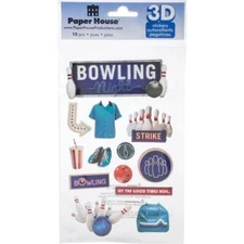 Bowling 3d Stickers by Paper House