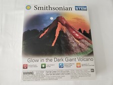 Smithsonian Glow In The Dark Giant Volcano STEM Science Toy Build Your Own NEW