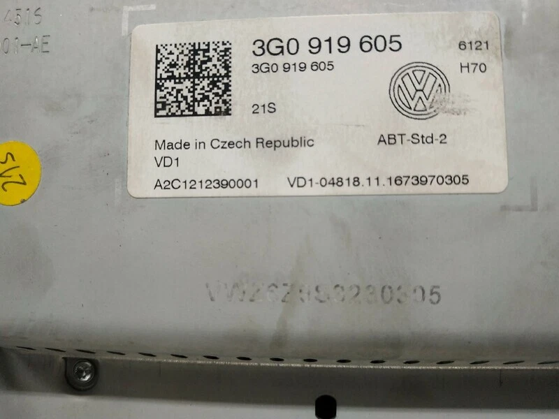 3G0919605 audio system für VOLKSWAGEN GOLF VII LIM. (5G1) EDITION 2015 392524 - Bild 3 von 4