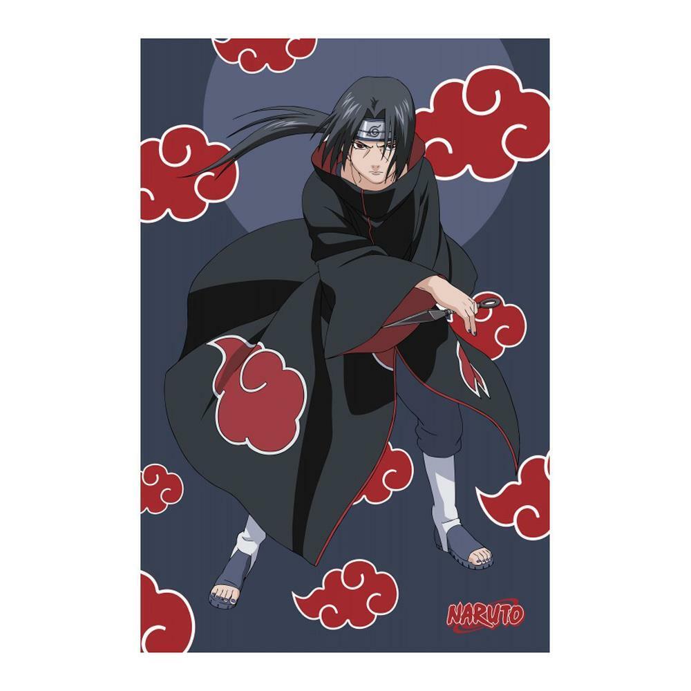 Cobertor Naruto Sasuke Uchiha Akatsuki Nuvens Lance de Lã Macio - 130cm X  170cm