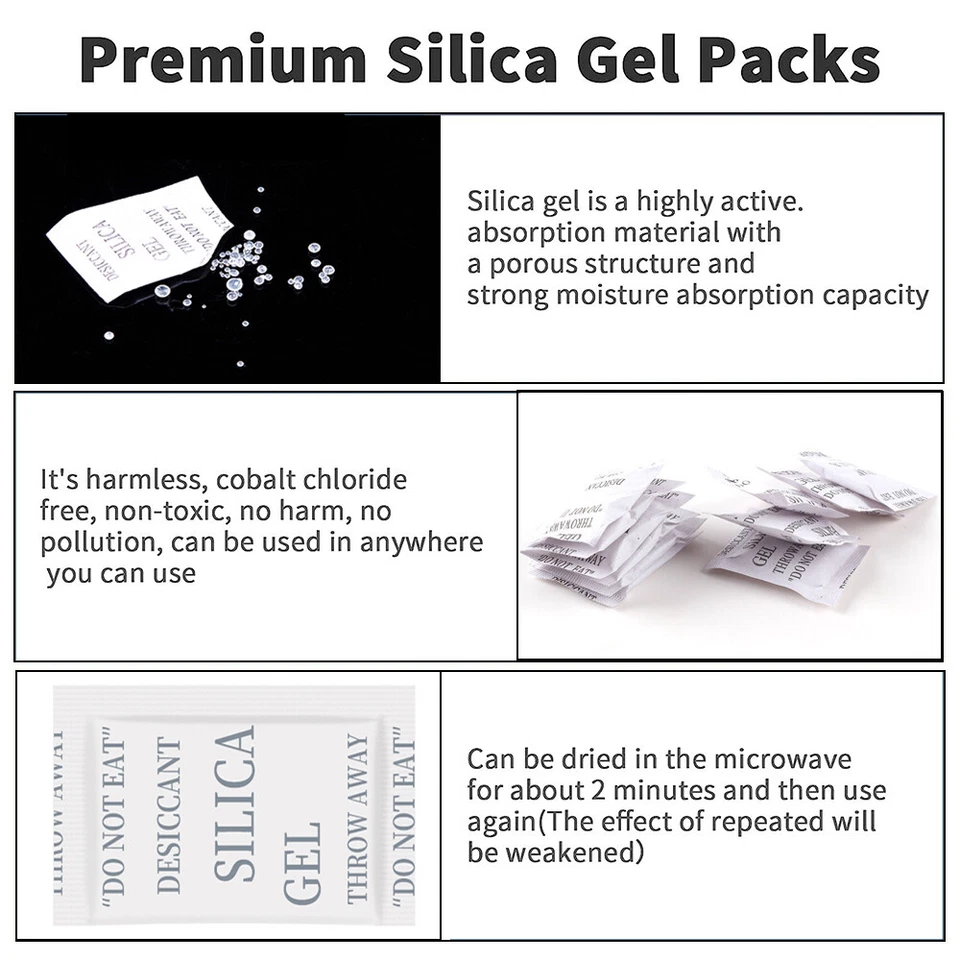 1Gram ~ 10Gram Packed Silica Gel Desiccant Pack Moisture Absorber Packets ﻿ - Image 4 of 4