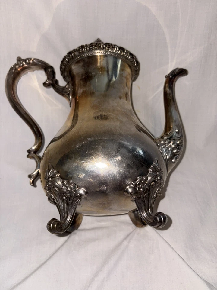 Cafeteira Wilcox International Silver Company Du Barry Floral #7060 Silverplate - Imagem 3 de 4