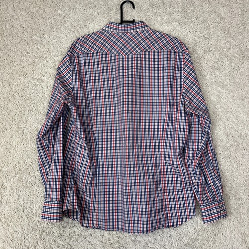 Banana Republic Pearl Snap Shirt Mens Large Plaid Preppy Western Long Sleeve - Picture 6 of 8