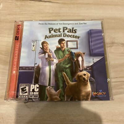 Pet Pals Animal Doctor, PC CD-ROM, 2006, Legacy Interactive, 2 Discs VG