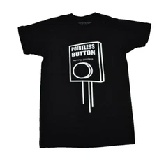 asdfmovie by TomSka Mens Pointless Button Funny Black Shirt New S, M