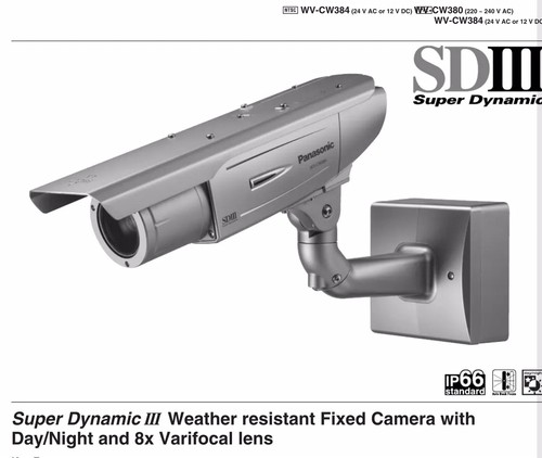 Panasonic WV-CW384 CCTV Color Camera W/ 5-40mm 540TVL D/N WDR Analog Bullet NEW! - Picture 3 of 24