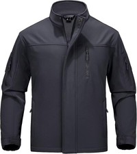 Men's Tactical Jacket Waterproof Windproof Fleece Lined Softshell Outdoor Coat