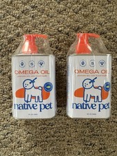 LOT OF 2: Native Pet Omega Oil Pump Sealed 8 Fl Oz EXP 1/27 Dogs   