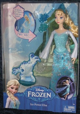 Disney Frozen ICE POWER ELSA Doll Lights up Launches Ice NEW Sealed Free Ship !