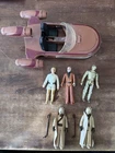 Kenner Vintage Star Wars Action Figures Luke Skywalker Obi-Wan Landspeeder Lot
