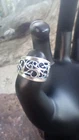 925 Sterling Silver Filigree Ring Vintage Open-Work, Size 6