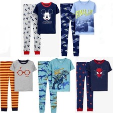 Lot Bundle   5 Pairs Carter  s Short Sleeve 100 Cotton Snug Fit Pajamas   size 6