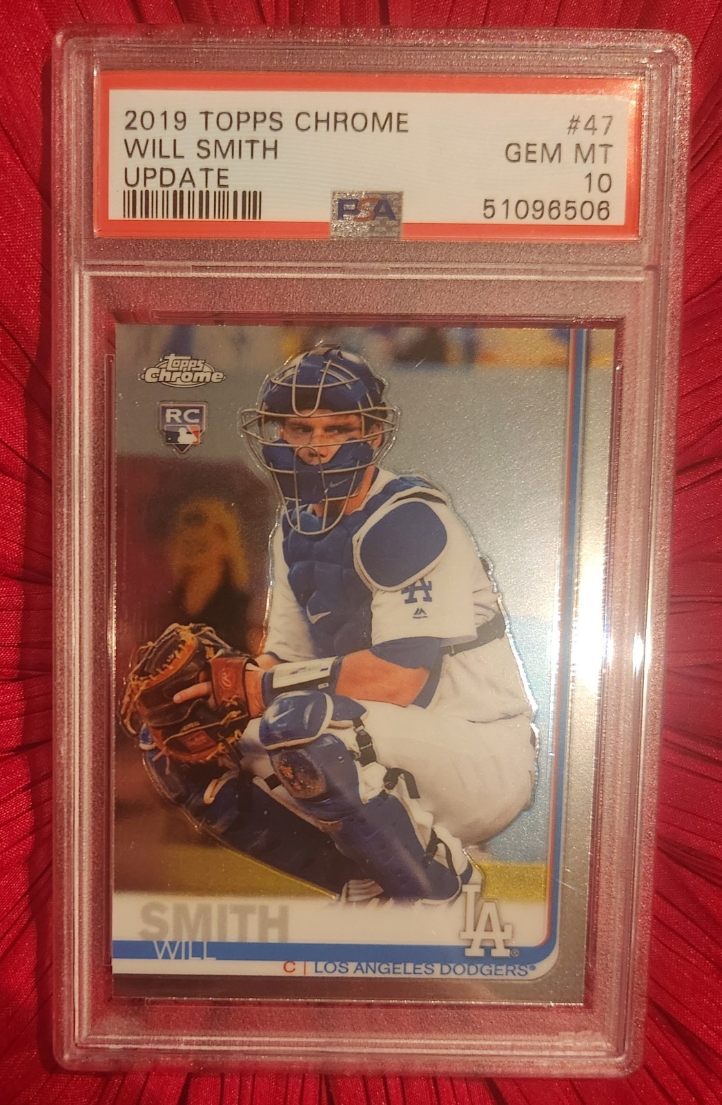 2019 Topps Chrome Update Will Smith #47 Dodgers RC Rookie PSA 10
