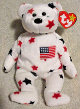 Ty Beanie Baby  Glory the Bear DOB  July 4, 1997 MWMT Free Shipping