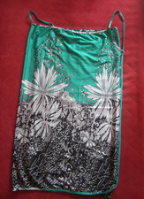 Wickelkleid Strandkleid      Gr XS, S      türkis gemustert