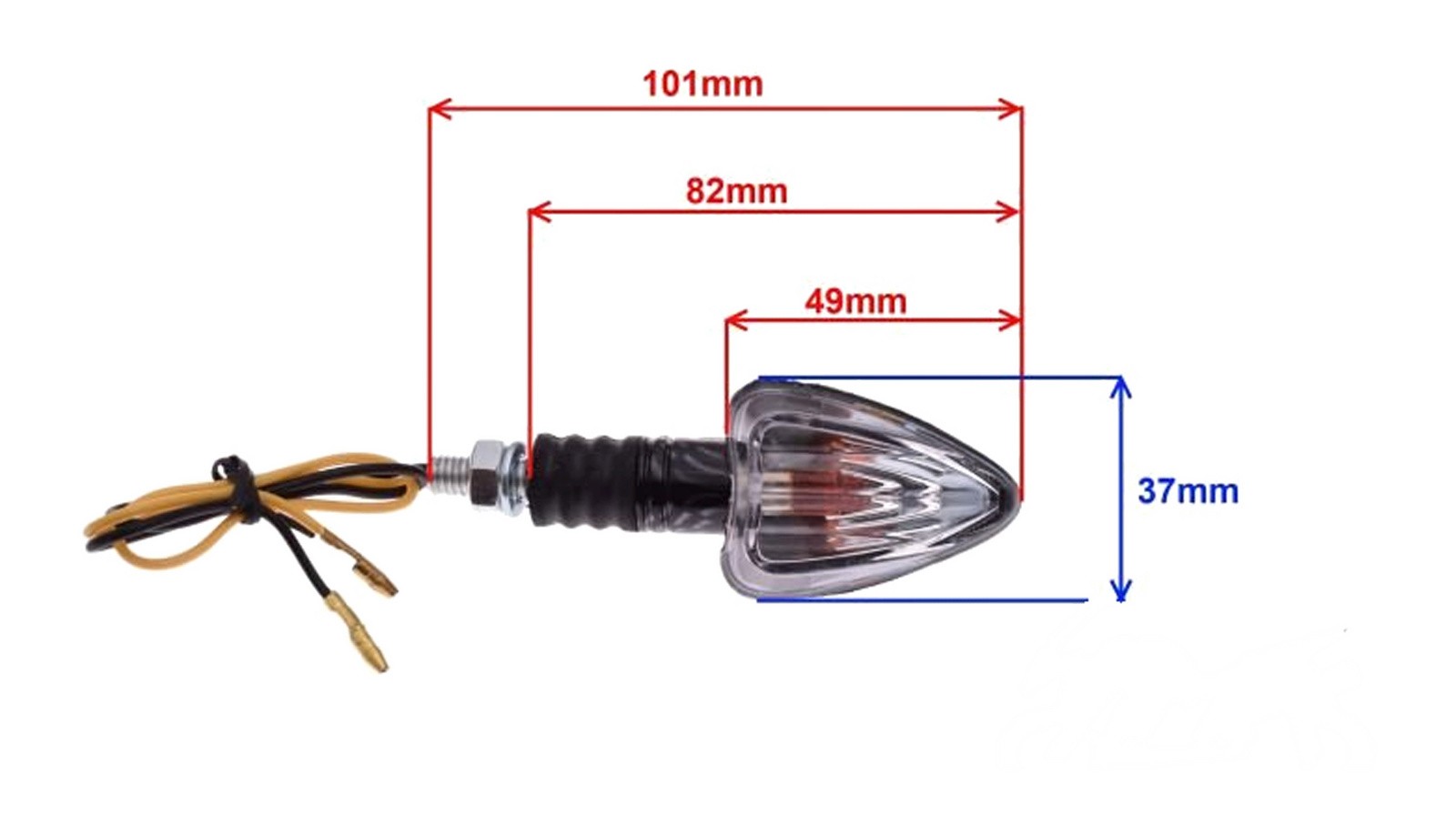Lumière conique Notch Carb 12V 10W résout le manque d'éclairage ciblé